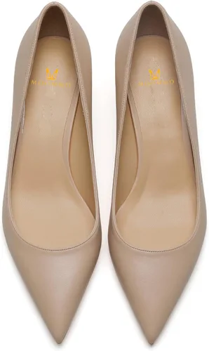 Vista 3 de MOOMMO Zapatos de tacón bajo de gatito para mujer, zapatos de vestir de satén con punta puntiaguda, zapatos de vestir de tacón bajo de 1 pulgada