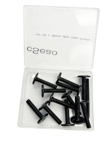 Vista 2 de cSeao Pernos de conector de junta de 1/4"-20 x 1.18", paquete de 12, negro, rosca completa