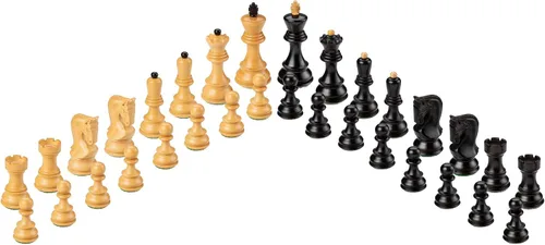 Vista 4 de Bobby Fischer Zagreb - Juego de ajedrez de ebonizado y boj con 3.75 pulgadas King - Piezas de ajedrez de madera ponderadas de alta calidad, juego