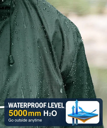 Vista 2 de SWISSWELL Chaqueta impermeable para hombre, rompevientos, ligera con capucha para uso diario casual