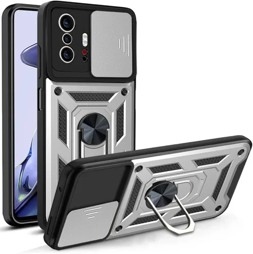 Vista 82 de Compatible con Tecno Pova Neo 2 Bracket Shell, con cubierta deslizante para lente de cámara compatible con Tecno Pova Neo 2 LG6n Case Negro