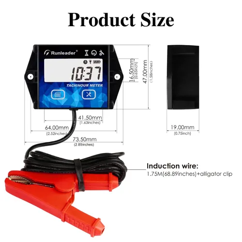 Vista 7 de Medidor digital de mantenimiento de horas tácticas con luz de fondo Batería incorporada, impermeable, programable, patrones de disparo de motor, uso
