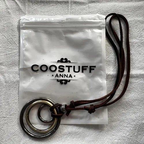 Vista 5 de Collar de cuero genuino - Cool Punk Rock Jewelry - Collar con colgante de gargantilla