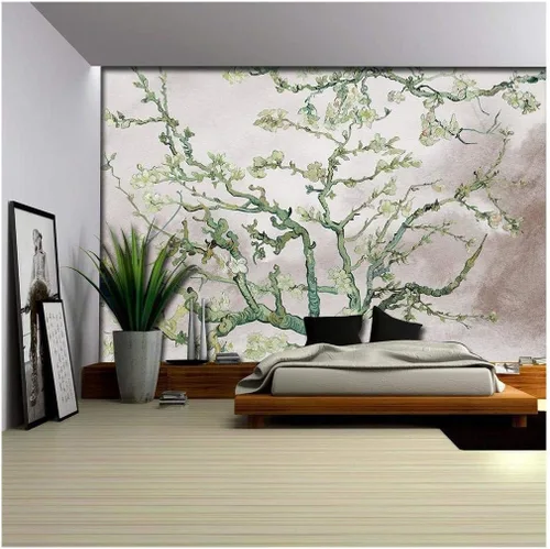 Vista 13 de Wall26 - Papel tapiz en color cobre con estampado de "Almendro en flor" de Vincent Van Gogh