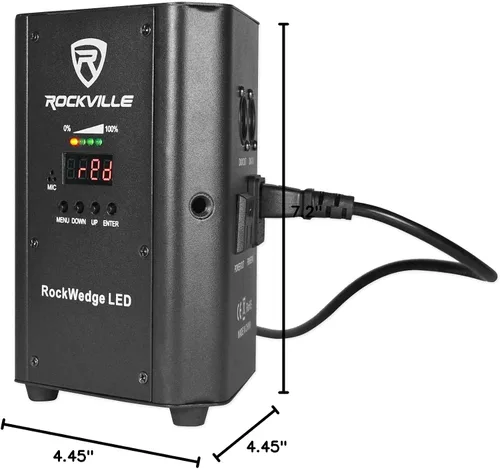 Vista 10 de (8) Rockville RockWedge LED con pilas Par Lights+controlador inalámbrico DMX