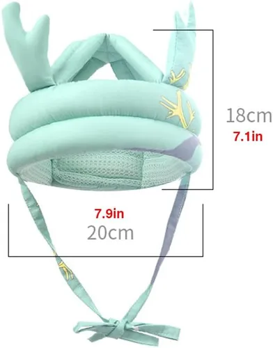 Vista 2 de Casco de seguridad para bebé, anticolisión, anticaídas, para gatear, caminar, sin golpes, protector de cabeza ajustable con correa para la barbilla