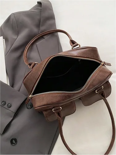 Vista 5 de GORGLITTER Bolso de hombro vintage para mujer Y2k 90s Top Handle Designer Bolso