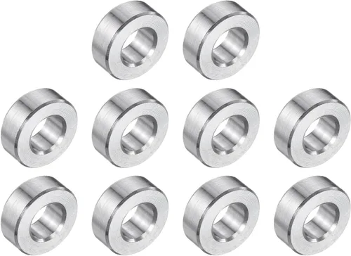 Vista 98 de uxcell 10 piezas de espaciador de acero inoxidable de 3/8" de diámetro interno x 3/4" de diámetro exterior x 1" de longitud, espaciador de rosca