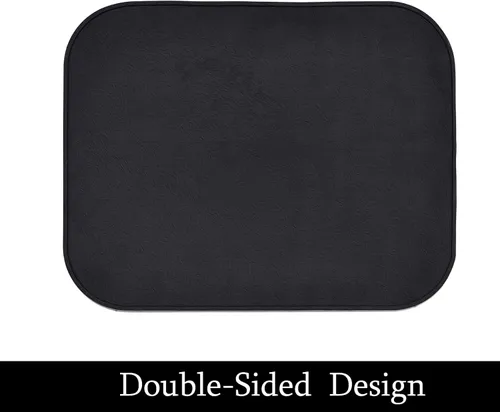 Vista 3 de Tapete pequeño para secar platos, tapetes de silicona para encimera de cocina, 11.5 x 9.1 pulgadas, para estante sobre el fregadero, ollas