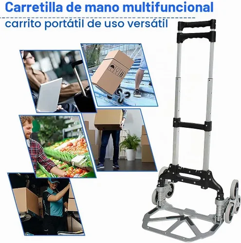 Vista 6 de Carro de escalada de escaleras de servicio pesado - Carro de mano plegable