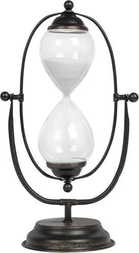 Vista 20 de Reloj de arena decorativo de 30 minutos de metal y vidrio