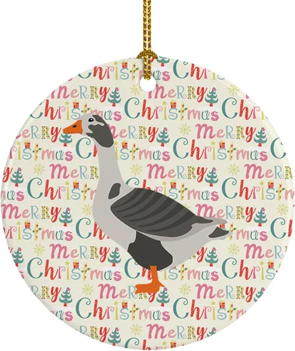Vista 165 de Caroline's Treasures Adorno de cerámica de avestruz común para árbol de Navidad, decoración colgante para el hogar, Navidad, vacaciones, fiesta