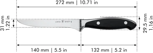 Vista 2 de Henckels Forged Synergy - Cuchillo deshuesador de 5.5 pulgadas, negro/acero inoxidable