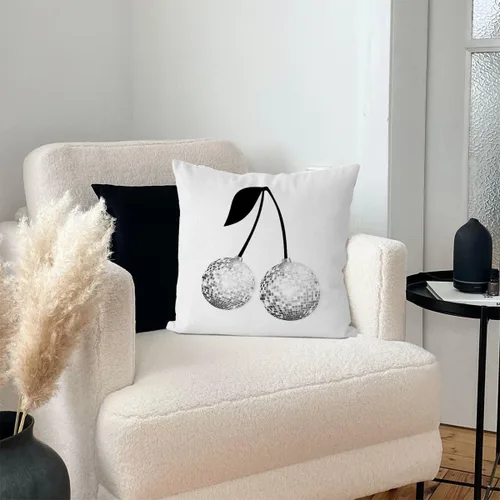 Vista 2 de IWXYI Fundas de almohada de cereza de moda, decoración de habitación de moda, fundas de almohada Y2K de 18 x 18 pulgadas, decoración retro