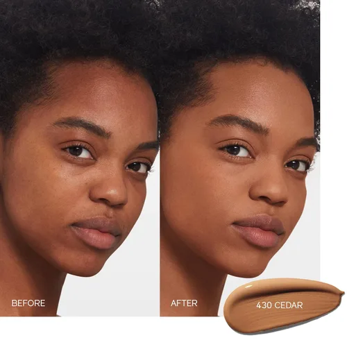 Vista 3 de Shiseido Synchro Skin Radiant Lifting Foundation SPF 30 - Cobertura media a completa, para construir, hidratación 24 horas, resistente a Cedro