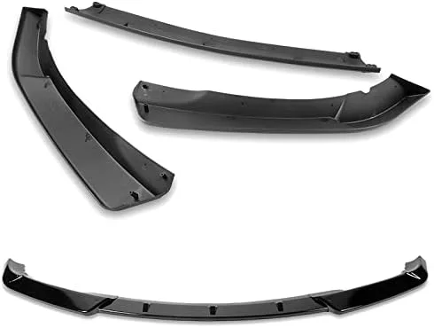 Vista 4 de EPARTS - Juego de 3 piezas de alerón para parachoques delantero, divisor de barbilla, protector de carrocería lateral compatible con BMW (E46) 2002