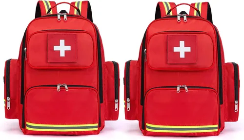 Vista 7 de Gatycallaty Mochila de primeros auxilios médica Emt bolsa de primeros auxilios vacía Ems emergencia salud en el hogar, senderismo, trauma, viajes