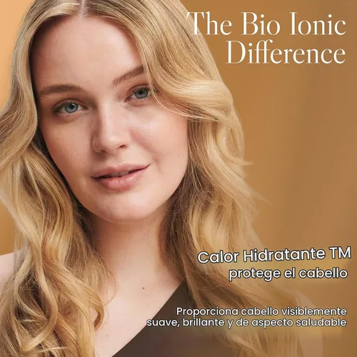 Vista 10 de Bio Ionic GoldPro 1" or 1.25” Curling Iron, Blue, Moisturizing Heat & 24K Gold MX, New & Improved 15% Longer Barrel Ceramic Curling Iron, Adjustable