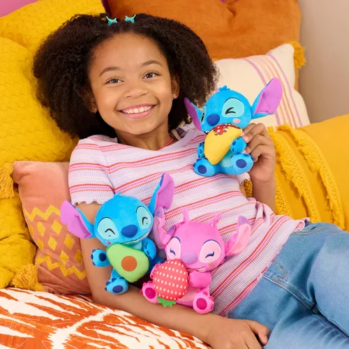 Vista 2 de Disney Stitch - Animal de peluche pequeño de 7 pulgadas, ángel con fresa, juguetes para niños a partir de 2 años Just Play