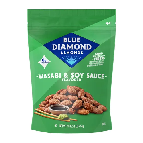Vista 14 de Blue Diamond Almonds, Bold Habanero BBQ, 16 onzas