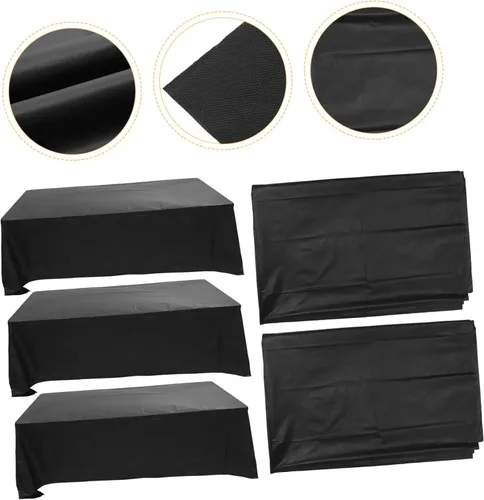 Vista 3 de ABOOFAN Rectangular Tablecloth 137x183cm 5pcs Grease-Proof Disposable for Party Birthday Oil-Resistant DIY Table Cover
