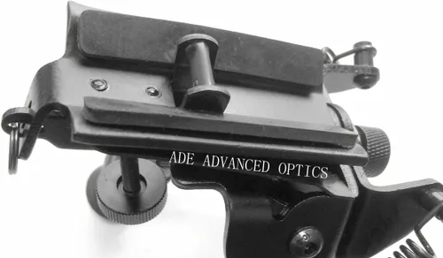 Vista 2 de Ade Advanced Optics Bípode de rifle de pivote táctico giratorio de 16 a 27 pulgadas y adaptador de riel Picatinny gratis