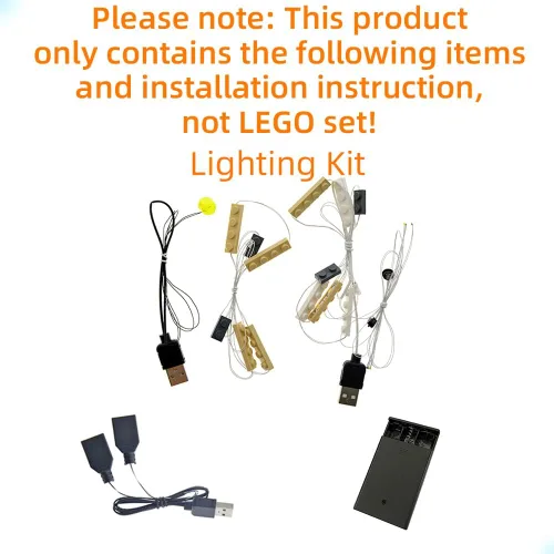 Vista 3 de GEAMENT Juego de luces para Hogwarts Clock Tower Building Blocks Modelo compatible con Lego 75948 (juego de modelos no incluidos)