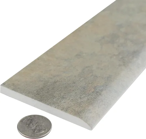Vista 5 de Merola Tile Ardesia Bullnose Gris 3-1/8" x 17-1/2" - Moldes de porcelana para piso y pared