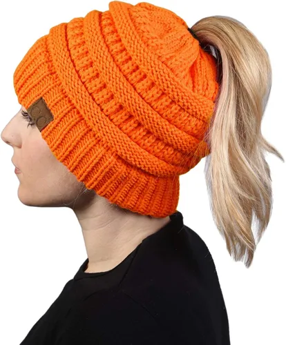Vista 143 de Funky Junque - Gorro para mujer con ranura para cola de caballo