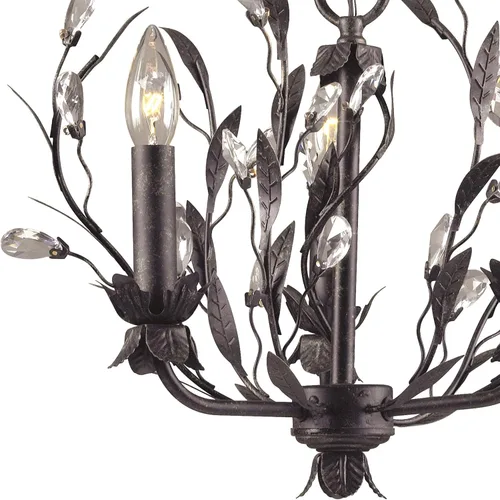 Vista 3 de Elk Home 8058/3 Circeo - Candelabro de luz de 16 pulgadas de ancho y 3 pulgadas, color óxido profundo