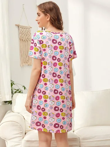 Vista 2 de Floerns Camisón de lencería divertido para mujer, camiseta con estampado lindo