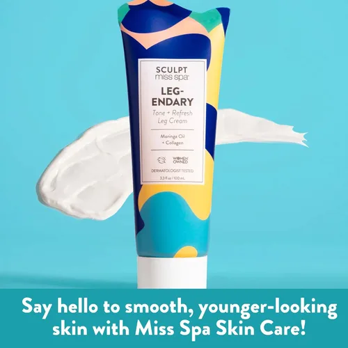 Vista 7 de MISS SPA Crema para piernas, crema de colágeno para piernas, aceite de rosa mosqueta de moringa ayuda a refrescar las piernas cansadas, productos