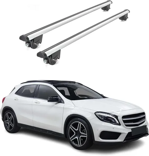 Vista 12 de OMAC Portaequipajes con cerradura para Mercedes GLA Class X156 2015-2019 Alu Gris