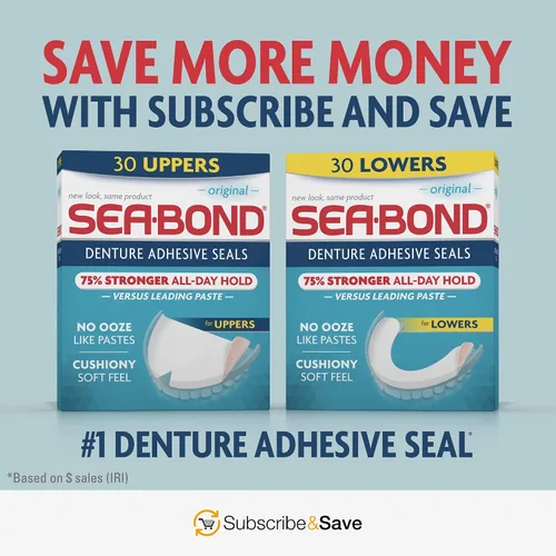 Vista 6 de Sea Bond adhesivo para dentadura, cantidad 30