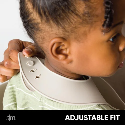 Vista 4 de Simple Modern Babero de silicona Babero de comida para niños pequeños Lavanda (Lavender Mist)