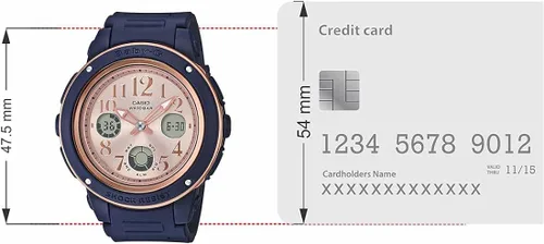 Vista 7 de Casio Analog-Digital Casual cuarzo para mujer Baby-G Casio BGA-150PG-2B1 Azul Patchwork Movimiento de cuarzo
