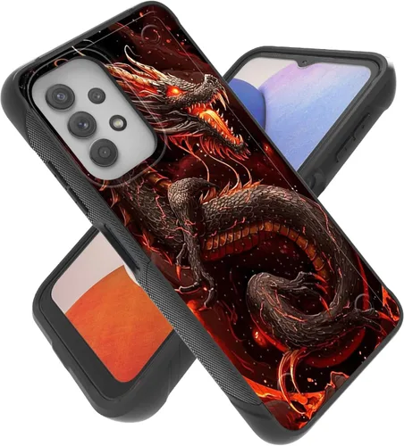 Vista 34 de Funda para Samsung A32 5G, Galalxy A32 5G, resistente a prueba de golpes, policarbonato duro + funda protectora de silicona suave TPU flexible