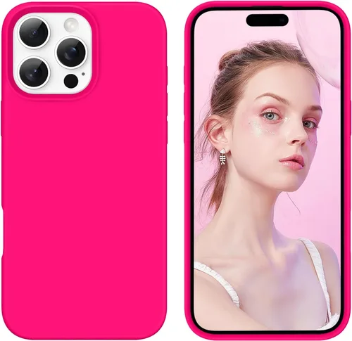 Vista 37 de GUAGUA Funda compatible con iPhone 17 Pro Max de 6.9 pulgadas, silicona líquida, goma de gel suave, delgada, forro de microfibra delgada