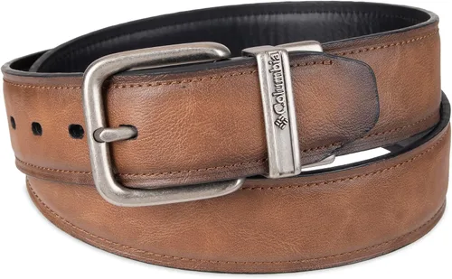 Vista 2 de Columbia Cinturón de mezclilla casual reversible dos en uno para hombre