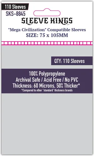 Vista 34 de Sleeve Kings Fundas para tarjetas estándar, 110 unidades, transparentes de 60 micrones de grosor, tamaño mini (1.575 x 3.504 in), compatibles