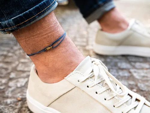 Vista 53 de Made by Nami Surfer Anklet with Snap Hook Clasp Waterproof & Adjustable Thin String Ankle Bracelets for Women and Men Handmade Jewelry for Beach and