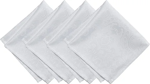 Vista 10 de Elrene Home Fashions Caiden Elegance Servilletas de tela de damasco impermeables, resistentes a las manchas y a las arrugas (juego de 4), 17 x 17
