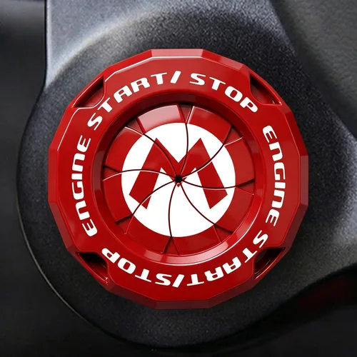 Vista 18 de Cubierta de Botón de Arranque Giratorio, Accesorios de Motor de Coche Push to Start Stop, Cubierta de Interruptor de Encendido Automático, Regalo