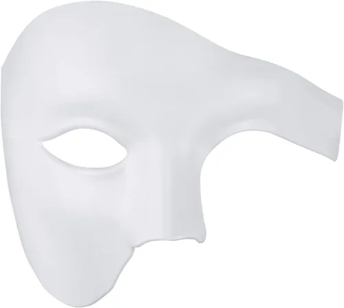 Vista 27 de Thmyo Half Face - Máscara de mascarada de carnaval veneciano para hombre, diseño vintage de Phantom of the Opera