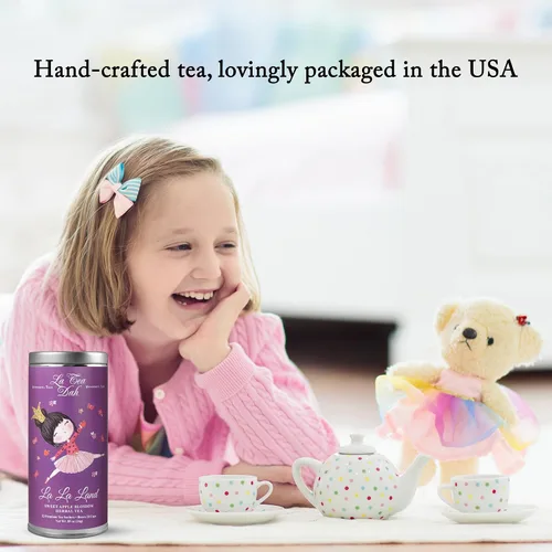 Vista 5 de Tés para niños de flores de manzana dulce de La Tea Dah, Té de Rooibos y canela de manzana para niños, sin cafeína, tés afrutados para pequeñas