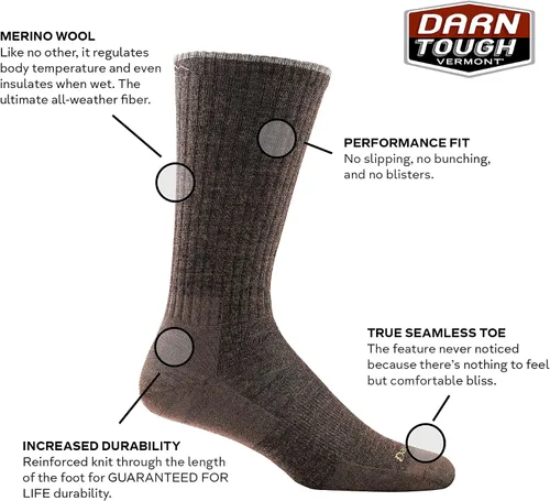 Vista 3 de Darn Tough Vermont - Cojín ligero estándar de media pantorrilla para hombre