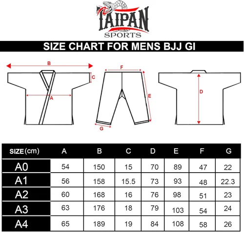 Vista 6 de Taipan Brazilian Jiu Jitsu Gi para hombres uniforme de agarre preencogido GIS ultra ligero Kimonos para adultos BJJ Gi Free BJJ Cinturón BJJ