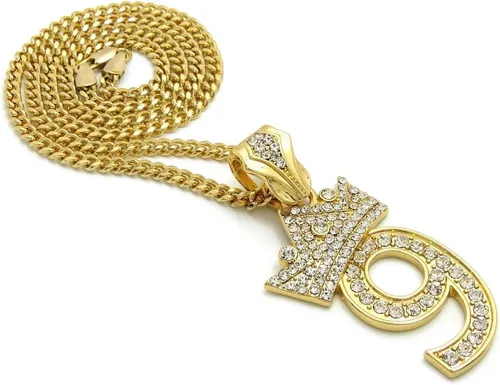 Vista 4 de Shiny Jewelers USA COLGANTE CUBANO DE CADENA CUBANA DE 3 mm24" PARA HOMBRES, Metal, Circonia cúbica
