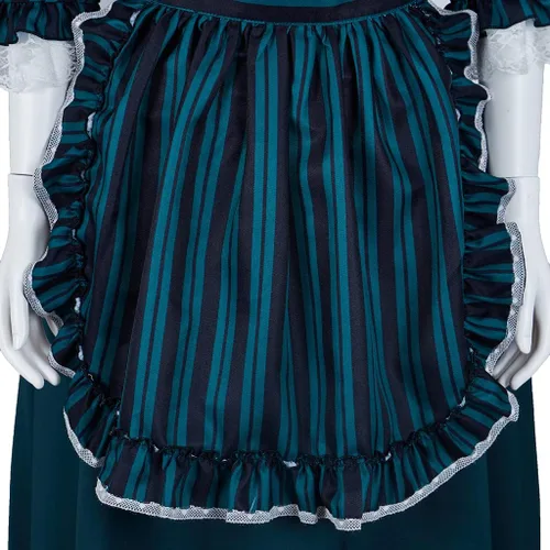 Vista 7 de MelangCos Haunted Mansion - Disfraz de cosplay para miembro del elenco con delantal, disfraz de Halloween