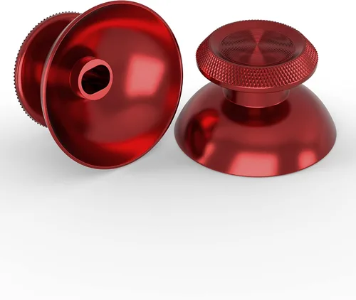 Vista 6 de Metal Thumbsticks for PS5 Controller, Aluminum Joystick Replacement Kit for Dualsense Controller Accessories (Red)
